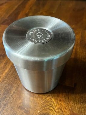 Stainless Steel Ice Cream Container - Silver